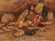 Charles M Russell Keeoma oil painting reproduction